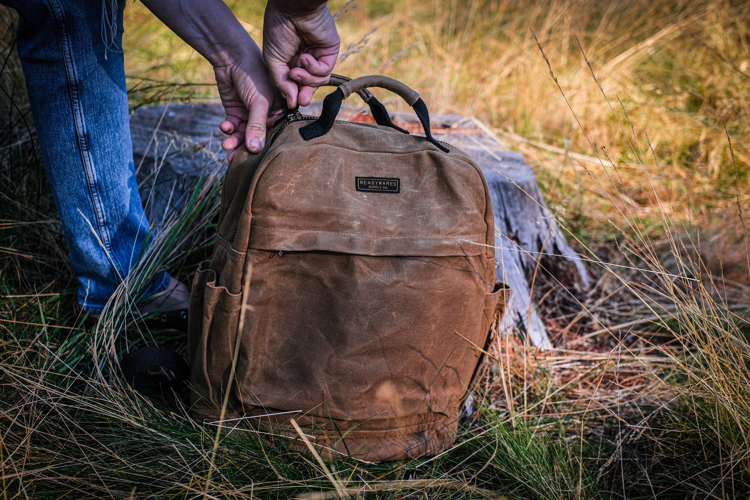 Readywares Waxed Canvas Tool Bucket Organizer