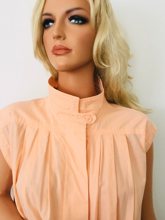 VINTAGE 1980s Betty Jackson For Quorum Peach Tunic