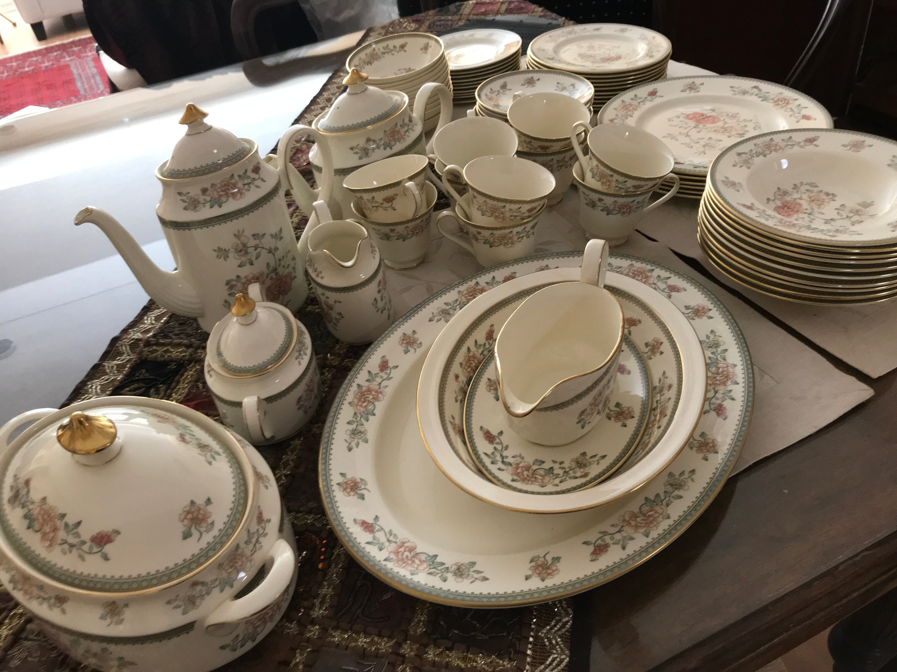 Minton Jasmine Pattern Complete Set Etsy