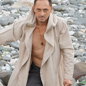 Hemp Cloak | 100% Hemp Handwoven | Hemp Shirt Robe Jedi Sweatshirt