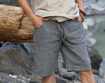 Hemp Shorts | 100% Hemp Clothing | Hemp Bottoms | Hemp Men | Gray Hemp | Pre-washed |