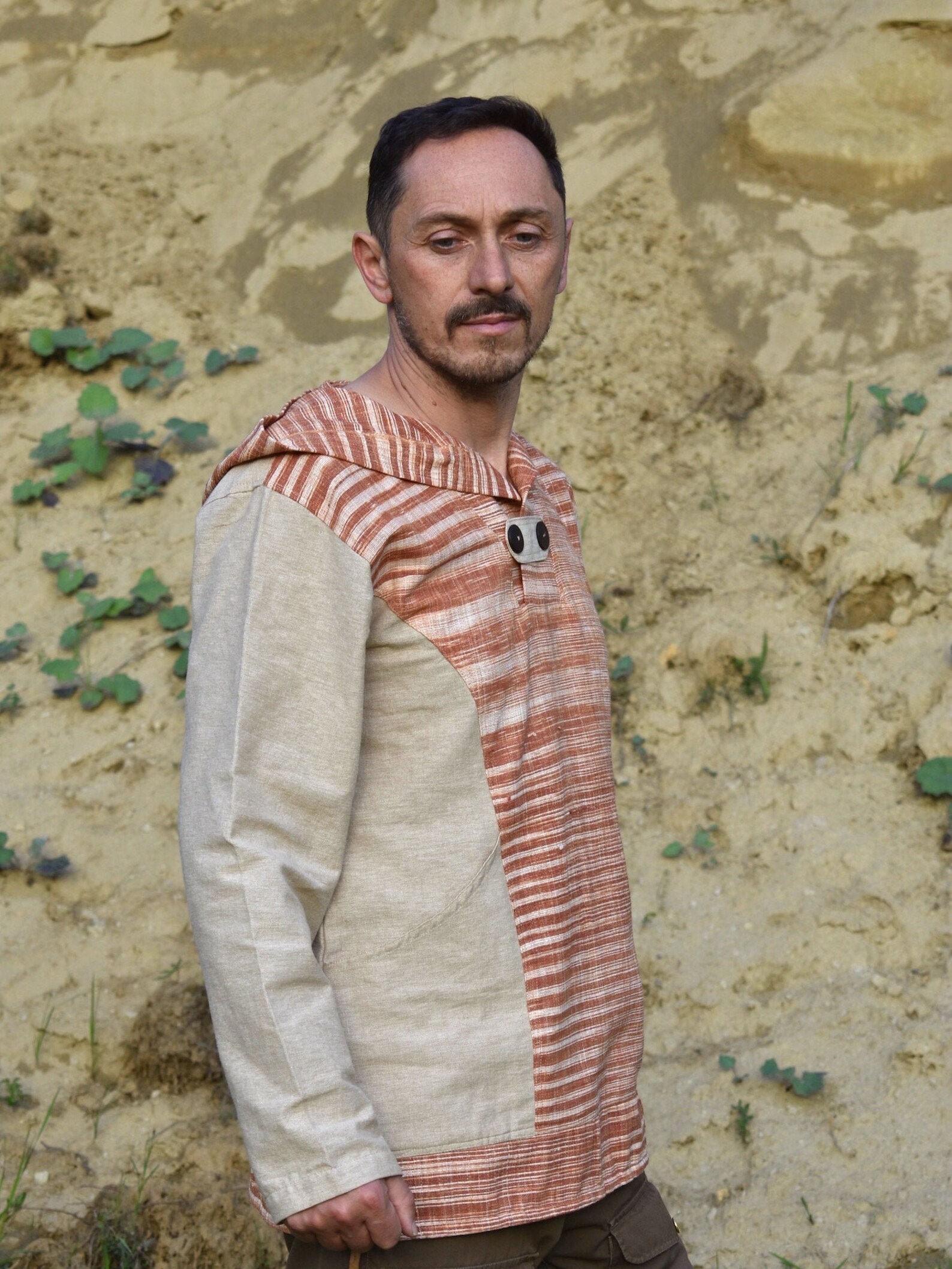 Hemp Baja Hoodie Handwoven Hemp Clothing Hemp Hoodie Shirt Etsy