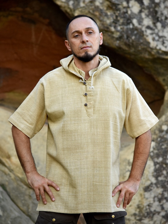 Hemp Shirt 100% Hemp Hoodie Baja Hemp Clothing Hemp Mens Organic Clothing  Handwoven Clothing 