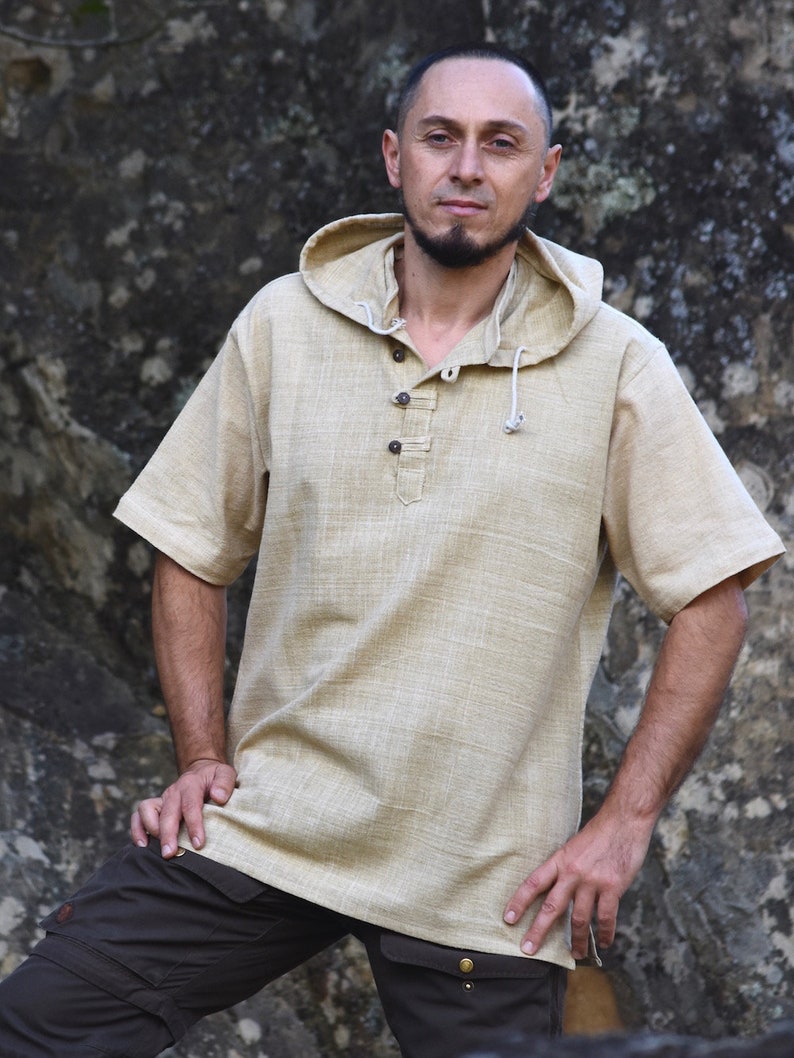 Hemp Shirt 100% Hemp Hoodie Baja Hemp Clothing Hemp Mens Organic Clothing Handwoven Clothing image 4