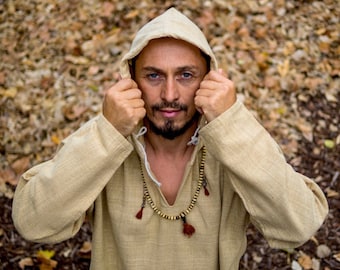 Hemp Hoodie | 100% Hemp Handwoven | Hemp Shirt | Hemp Baja Sweatshirt