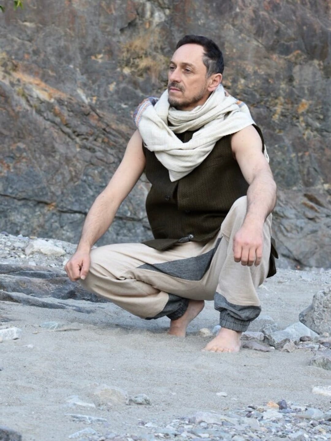 Hemp Pants With Turned Legs main image 1