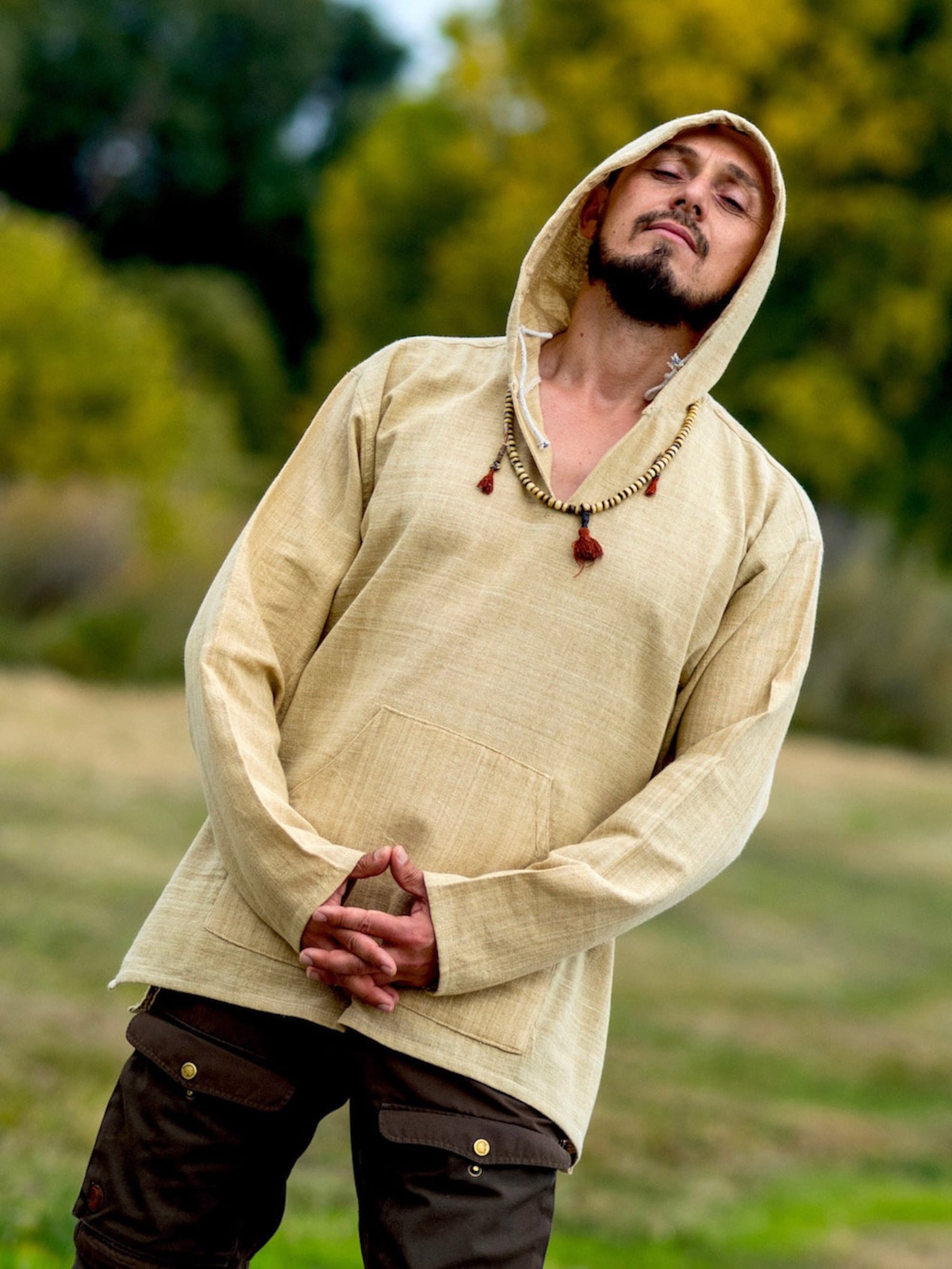 Hemp Cotton Hoodie Poncho