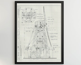 フランク・ロイド・ライト ロビー邸の設計図 – シカゴの歴史的建造物