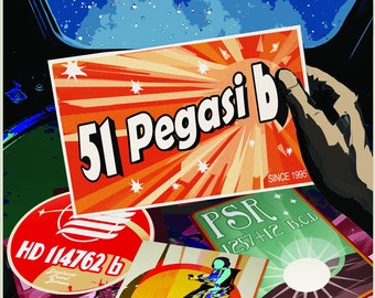 51 Pegasi b Exoplanet Travel Poster – NASA JPL Art Print