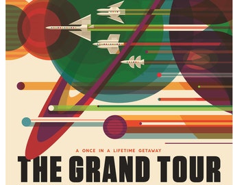 NASA Grand Tour Space Travel Poster - JPL Visions of the Future