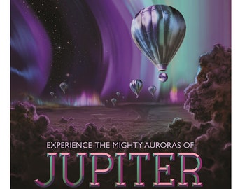 NASA Jupiter Aurora Space Travel Poster – JPL Visions of the Future