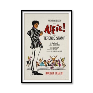 Alfie! Broadway Poster - Terence Stamp, 1964 Komödie, Retro Theater Decor, 1960s British Drama Geschenk