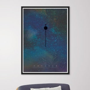 Voyager Mission Modern Poster NASA - Weltraum Poster, NASA Poster, Weltraum Exploration Poster, Planeten Exploration Poster, Voyager Poster Druck
