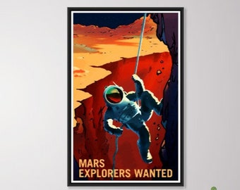 Mars Explorers Recruitment Poster  NASA - Mars Poster, Space Poster, NASA Poster, Space Exploration, Mars Exploration Poster, Astronaut