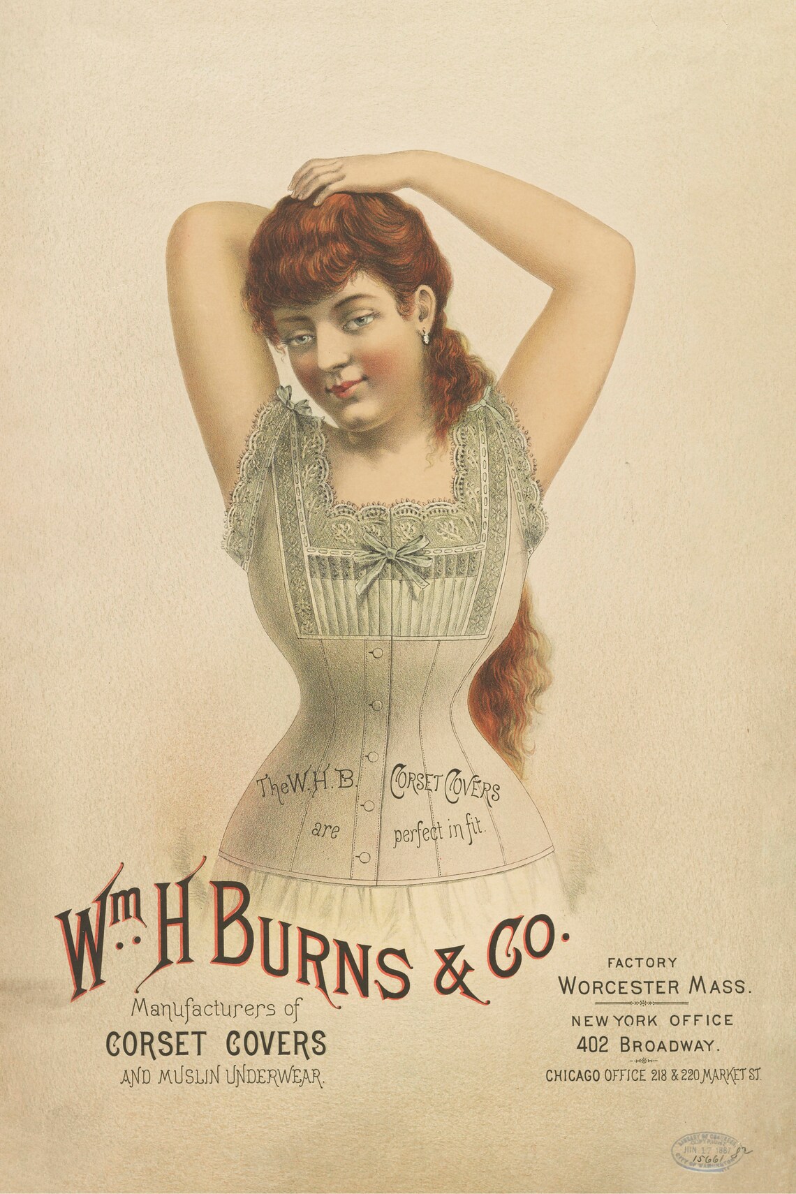 Old 1887 Corset Ad Poster Old Poster Corset Poster Fashion Etsy