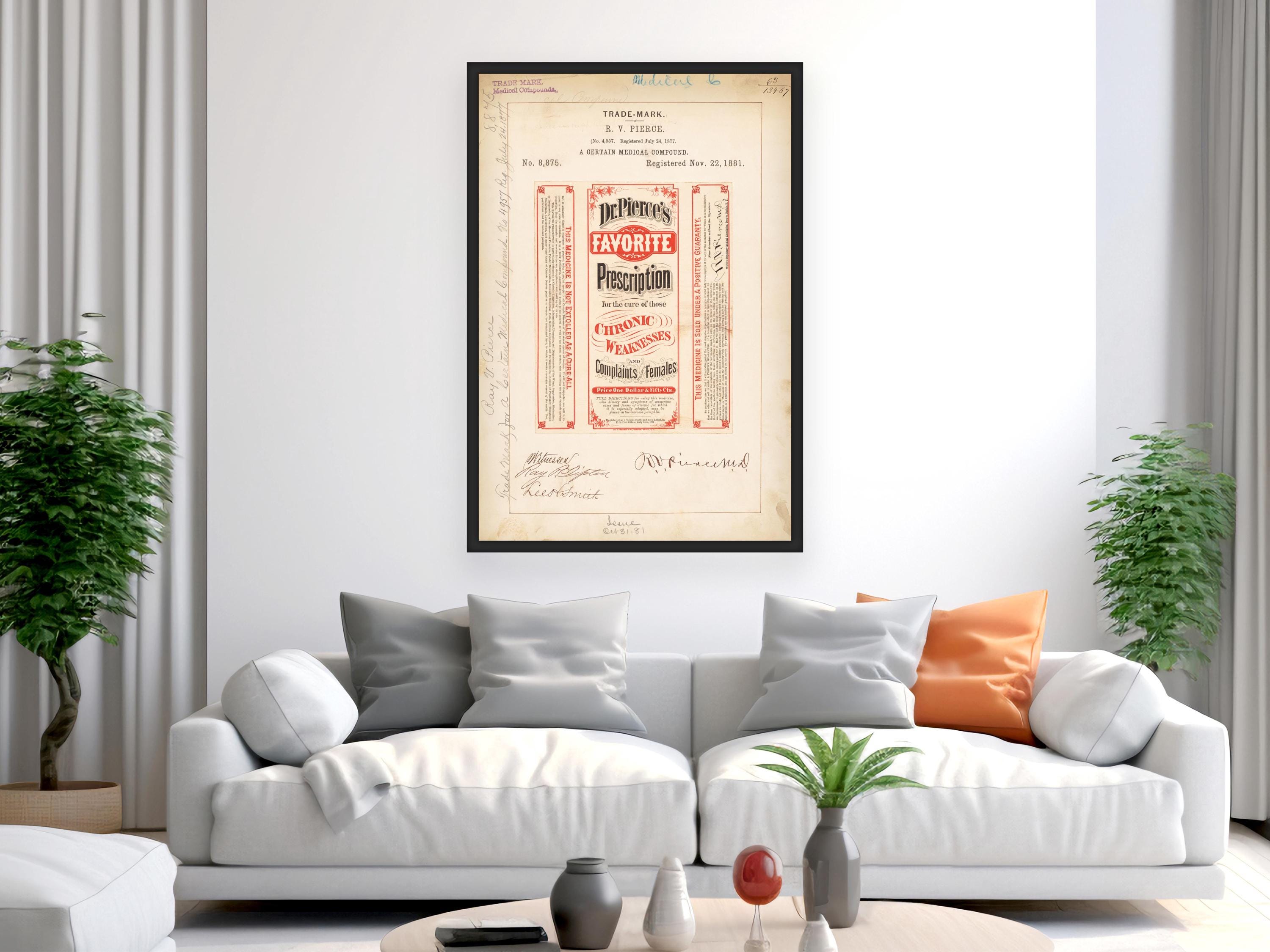 Dr. Pierce's Medicine Label Art Print – Vintage Medical Decor - Etsy
