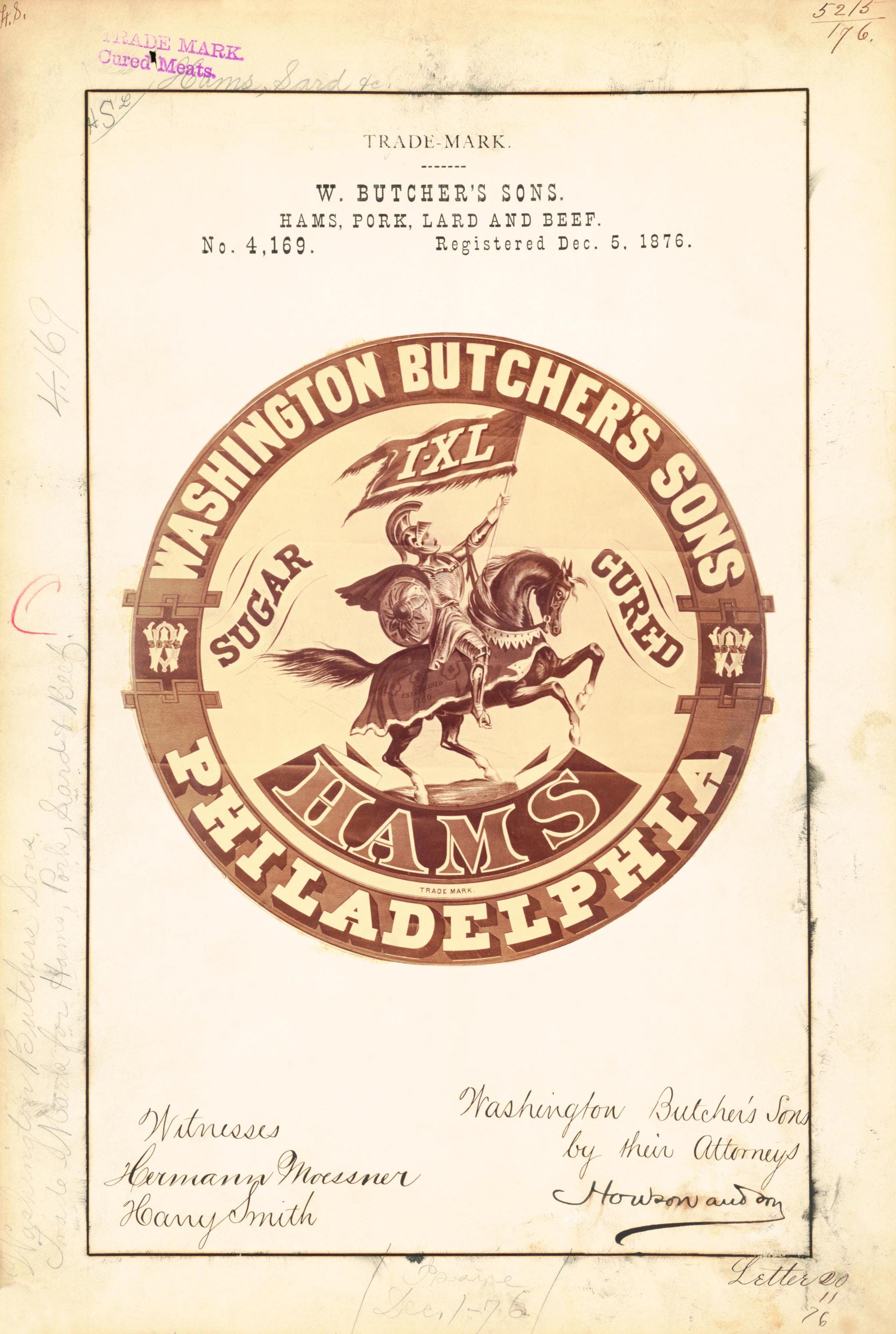Vintage Ham Label Art Print – Philadelphia Butcher, Sugar-cured - Etsy