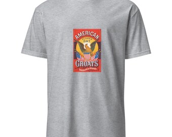 Camiseta de American Groats: Camiseta vintage con el logo patriótico de Oats