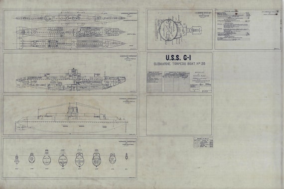 Submarine Blueprints Drawings