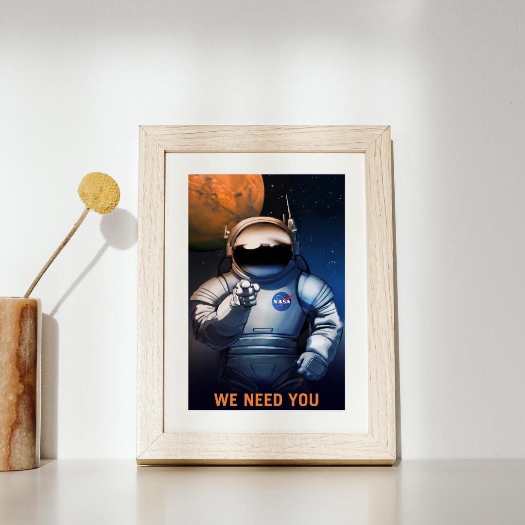 NASA火星人募集ポスター、宇宙探査アートプリント - Etsy 日本