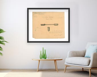 Artillery Sponge Patent Print – Vintage Military Wall Art