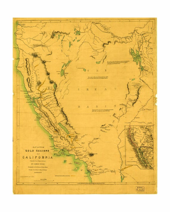 Mapa De La Fiebre Del Oro En California