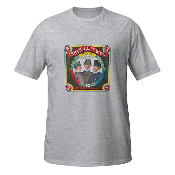vintage tobacco t shirts T-Shirt – Three Jolly Boys Retro Graphic Tee Comfort Colors brand shirt Natural American Spirit 90s T-Shirt