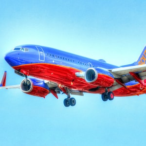 Boeing 737 Coming for Landing - Airplane Photography, Aviation Art, Airplane Art, Pilot Gift, Aircraft Photography, Airline, Boeing