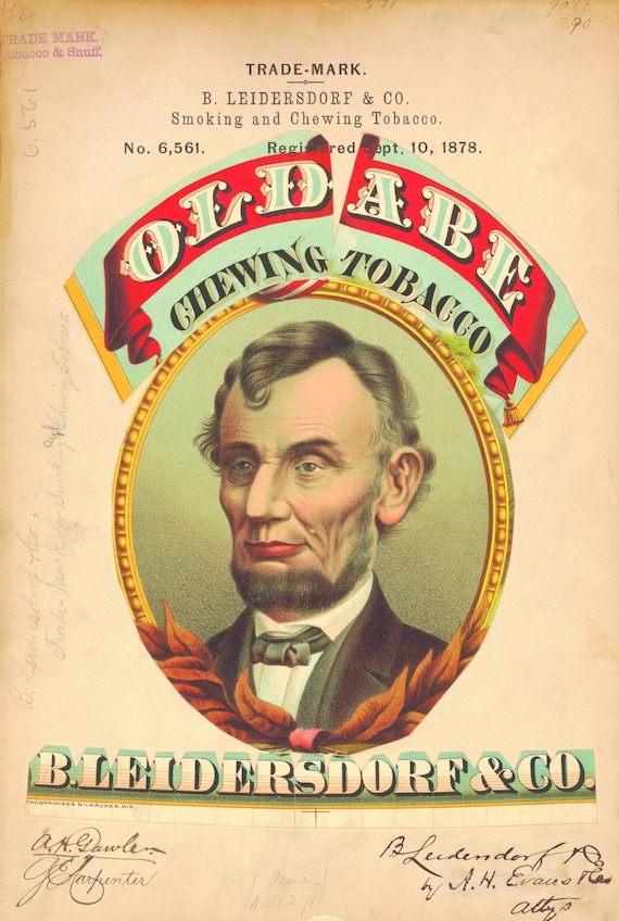 Old Abe Chewing Tobacco Print - Abraham Lincoln, Vintage Americana