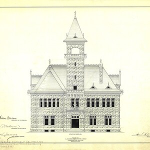 Charleston WV Courthouse Blueprint: Architektonischer Druck