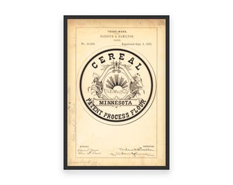 Vintage Getreidemehl Trademark Kunstdruck - Minnesota Milling Decor
