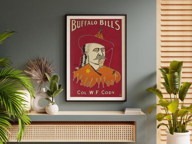 Buffalo Bill's Wild West Show Poster – Vintage Western Americana Art - Etsy