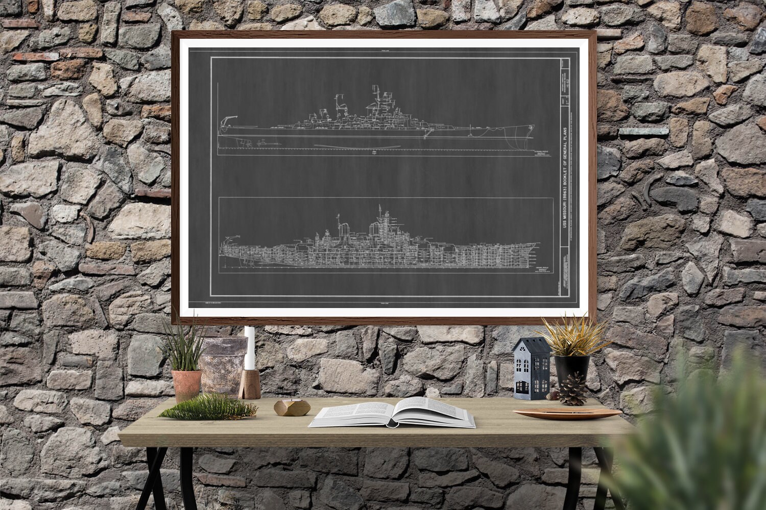 USSミズーリの設計図 – 復元された海軍艦艇の図面ポスター - Etsy 日本