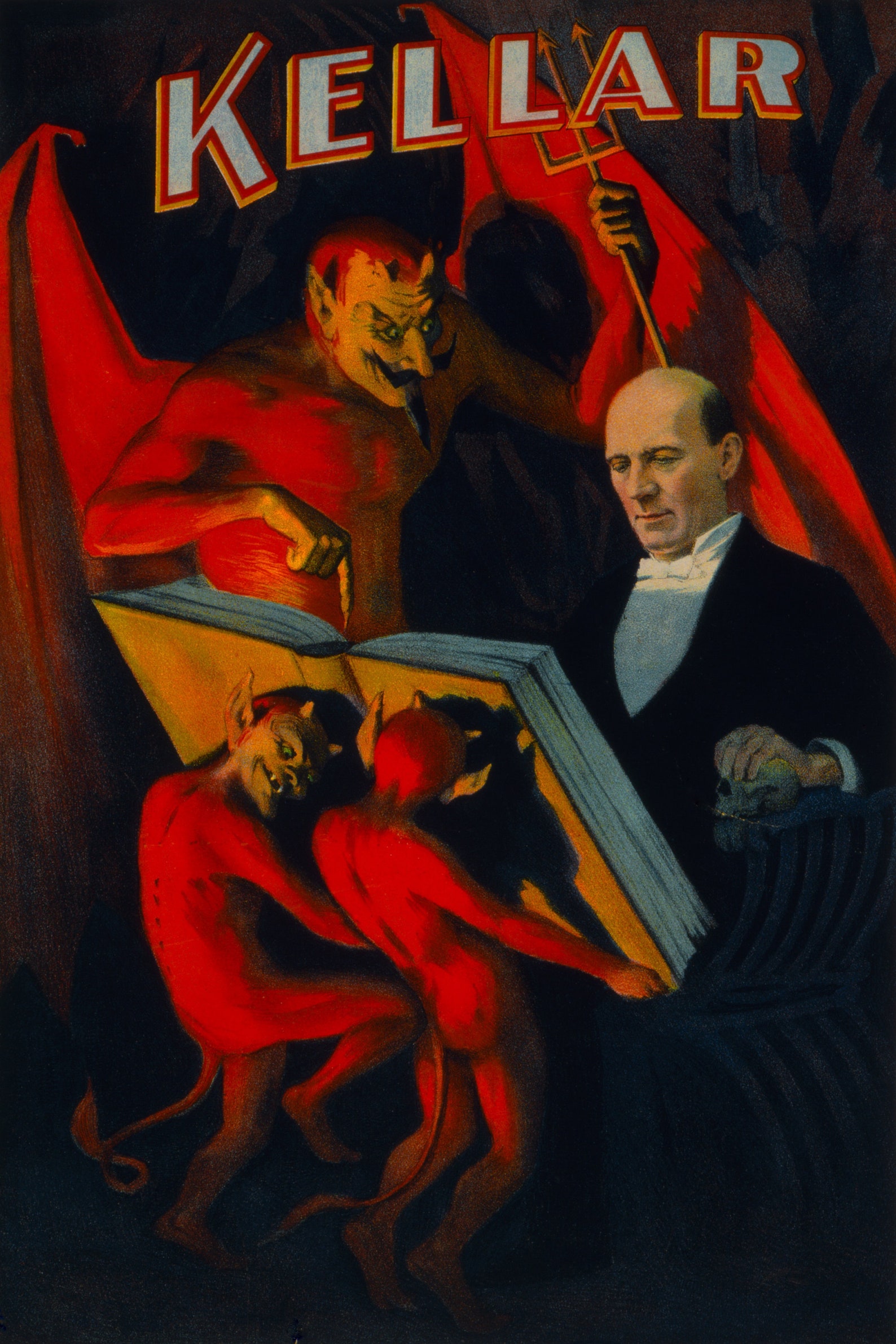 Kellar and the Devil Magician Poster 1800s Magic Poster, Magician Art