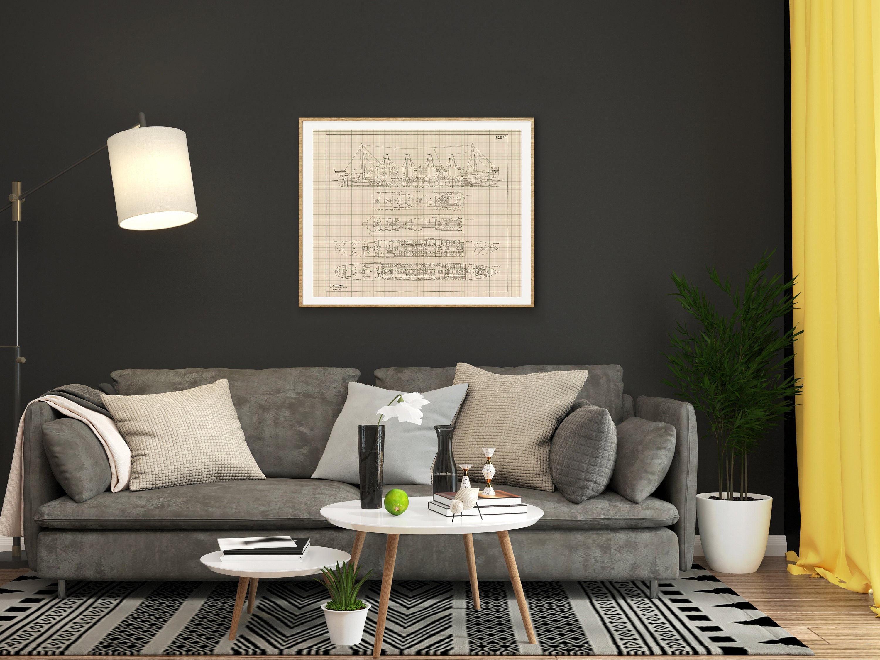 RMSタイタニック号の設計図アートプリント – 船舶の図面 - Etsy 日本