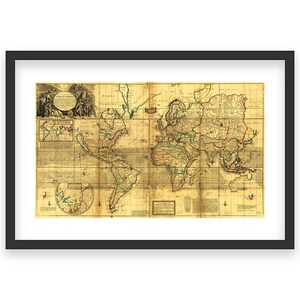 18 世紀の全世界地図 - 歴史的な世界地図、地理的境界、初期の地図作成、旧世界と新世界の探検