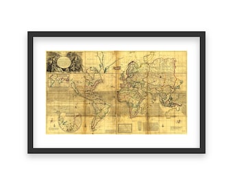 ヴァルトゼーミュラーの世界地図版画：「アメリカ」の初使用 - Etsy 日本
