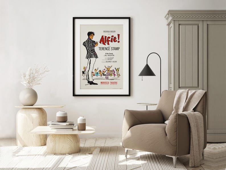 Alfie! Broadway Poster – Terence Stamp, 1960s Retro Theater Decor - Etsy