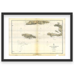Mapa de 1882 da Jamaica e ilhas vizinhas - Pedro Bank, Cuba, San Domingo, Carta de navegação marítima detalhada das Índias Ocidentais
