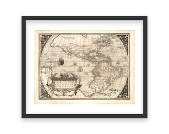 ヴァルトゼーミュラーの世界地図版画：「アメリカ」の初使用 - Etsy 日本
