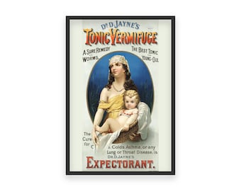 Plakat Dr. D. Jayne’s Tonic – zabytkowy wydruk artystyczny reklamowy produktów medycznych
