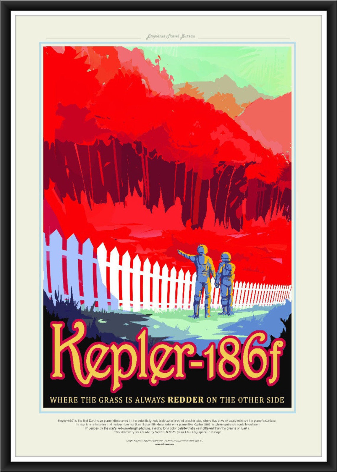 NASA Kepler 186f Space Travel Poster Kepler Poster, NASA Poster, JPL