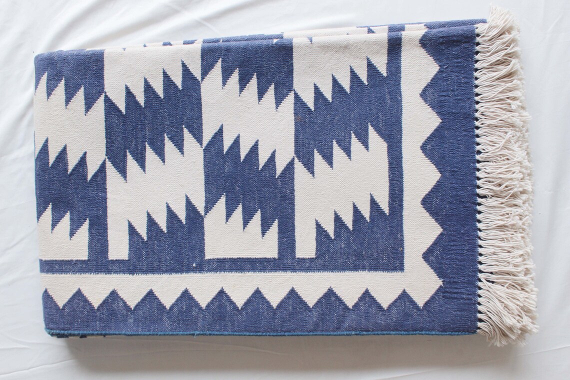 Handmade Flat Woven Cotton Rugs for Living Roomkids Etsy