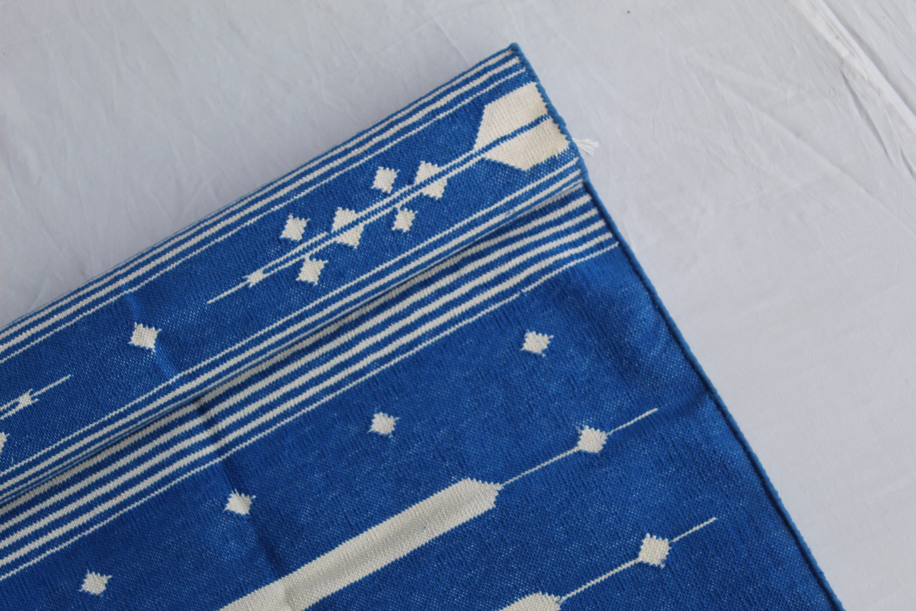 Multisize Runner Indigo Blue and White Striped Rug Runner Etsy UK