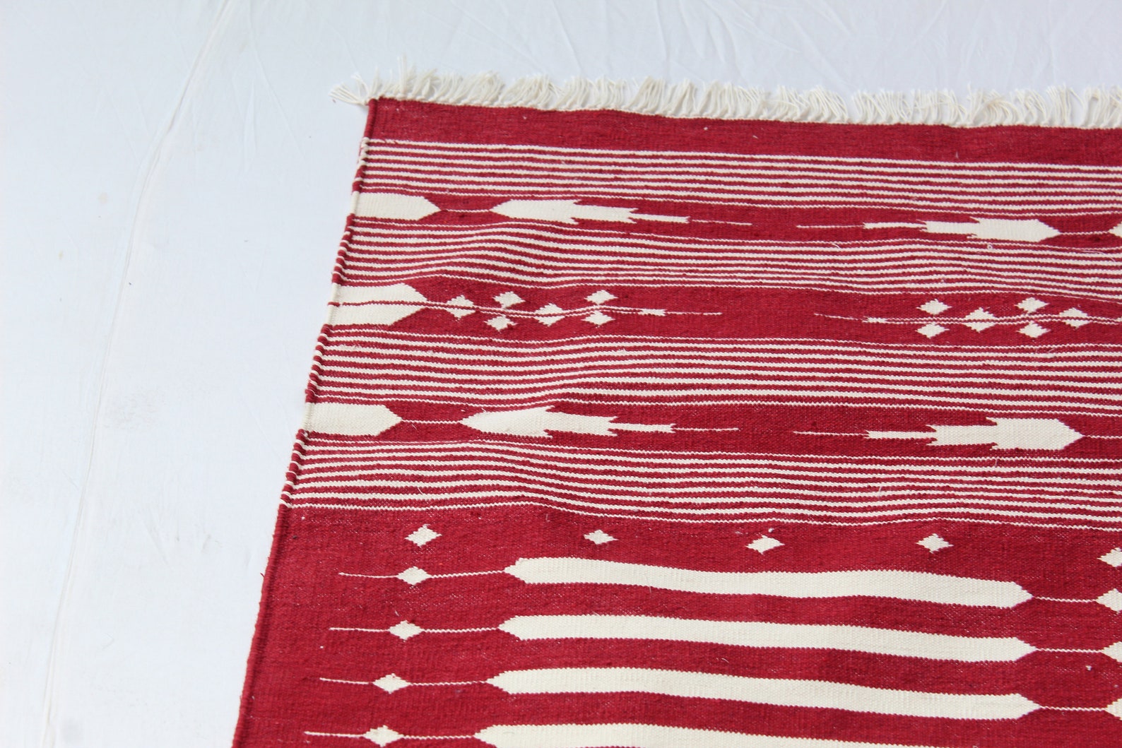 Multi Size Cotton Runner Rug Red and White stripes Runner Rugs Etsy