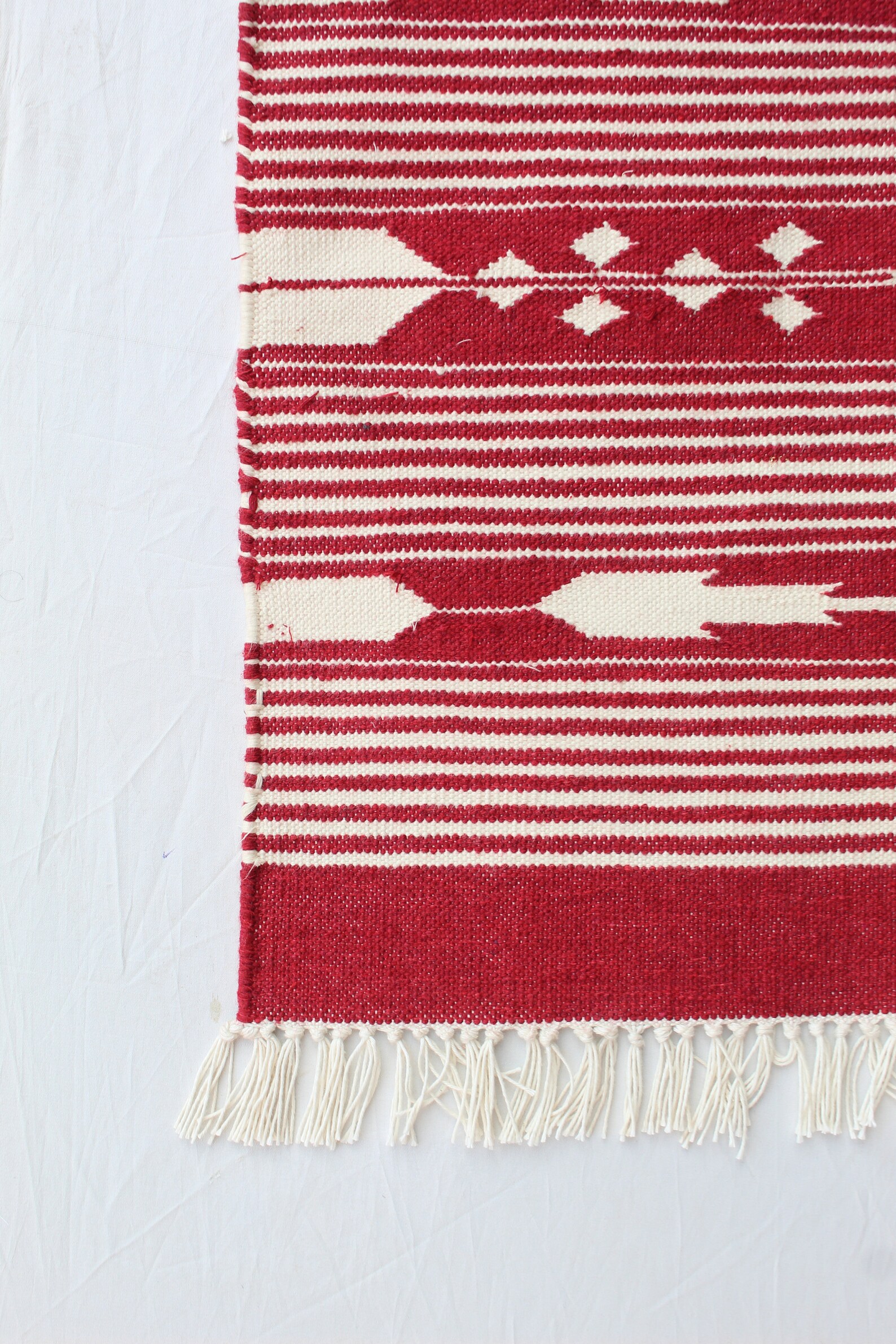 Multi Size Cotton Runner Rug Red and White stripes Runner Rugs Etsy