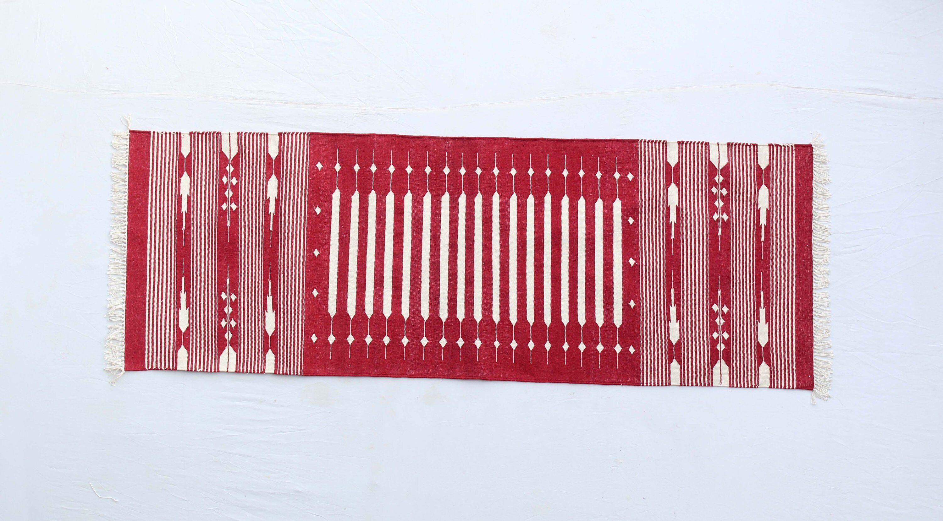 Multi Size Cotton Runner Rug Red and White stripes Runner Rugs Etsy