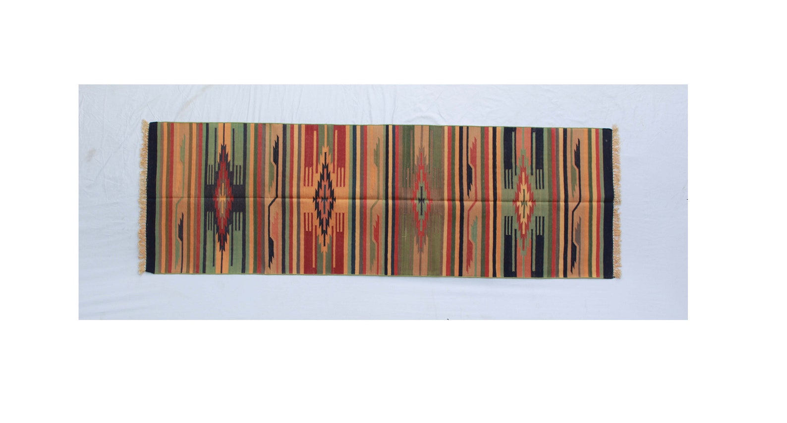 8'X2.5' runner.handwoven rug runner.cotton runner. Etsy