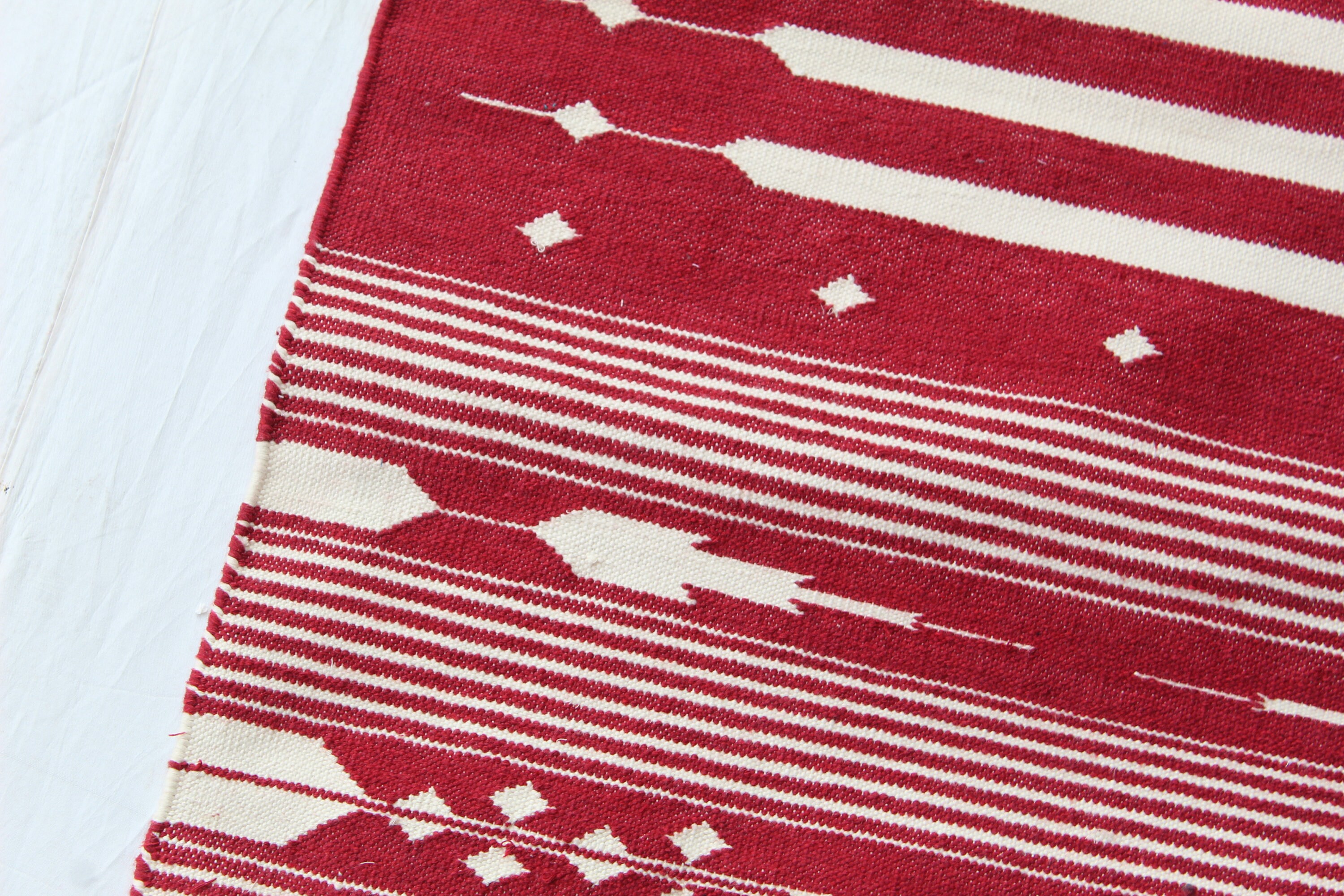 Multi Size Cotton Runner Rug Red and White stripes Runner Rugs Etsy