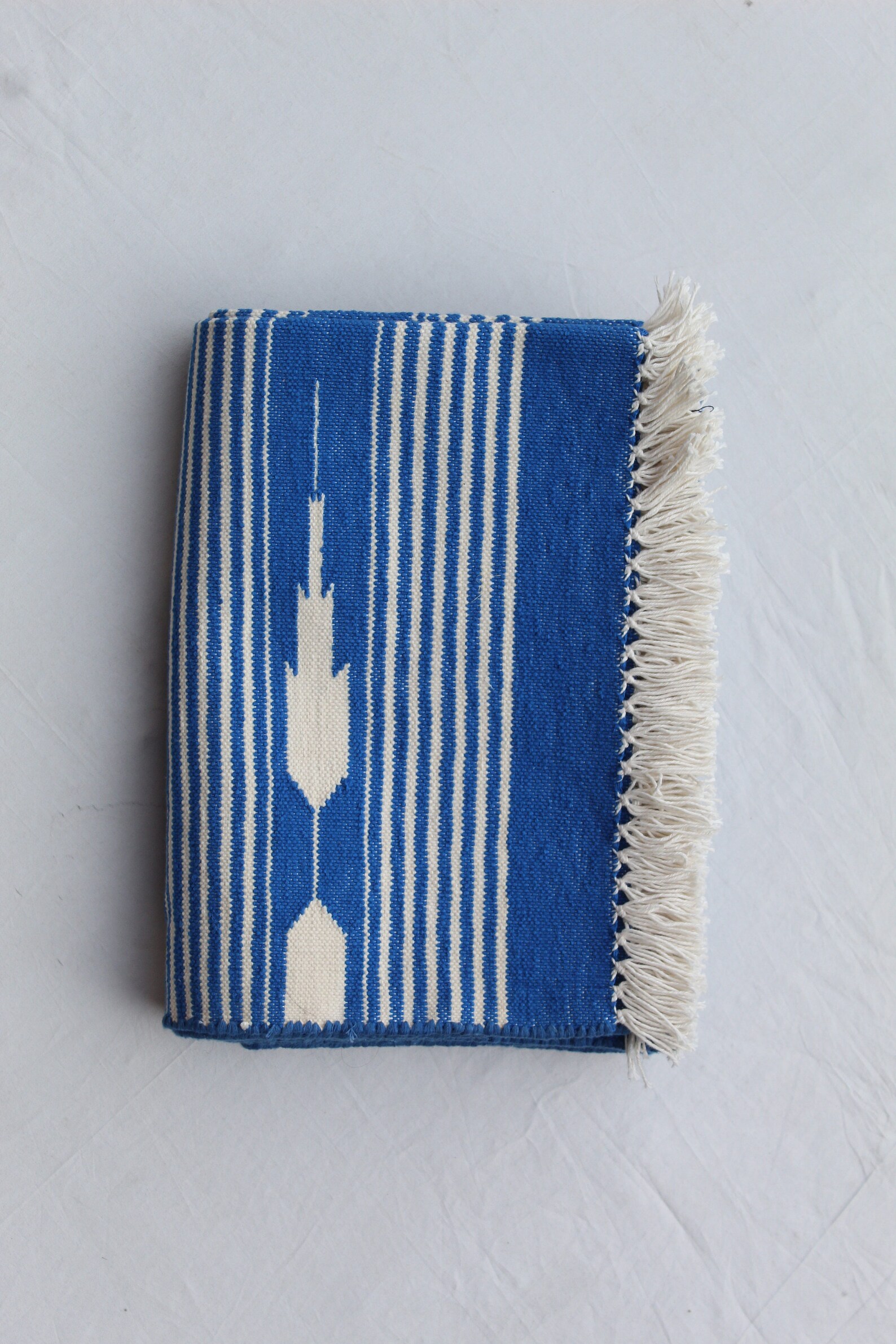 Multisize Runner Indigo Blue and White Striped Rug Runner Etsy UK